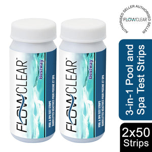 Bestway 3-in-1 Pool and Spa Test Strips 1 or 2 Pack (50 strips per Pack)