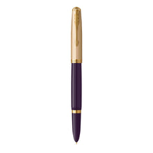 Load image into Gallery viewer, Parker 51 Fountain Pen Delux Black Fine 18k Gold Nib Black Ink in Gift Box