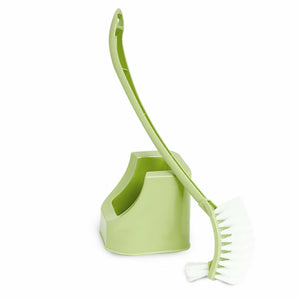 Haven Long Handle Plastic Toilet Brush for Deep Cleaning, Green