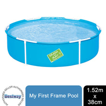 Load image into Gallery viewer, Bestway My First Fast  Round Blue Frame Pool 5ft X 15&quot;, 580L
