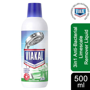 1 of Each Viakal Classic & 3in1 Anti-Bacterial Limescale Remover Liquid, 500ml