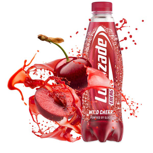 12 Pack of 900ml Lucozade Energy Wild Cherry Sparkling Energy Drink