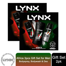 Load image into Gallery viewer, Lynx Africa Trio Gift Set For Men Bodyspray, Bodywash &amp; APA Deo Gift For Him