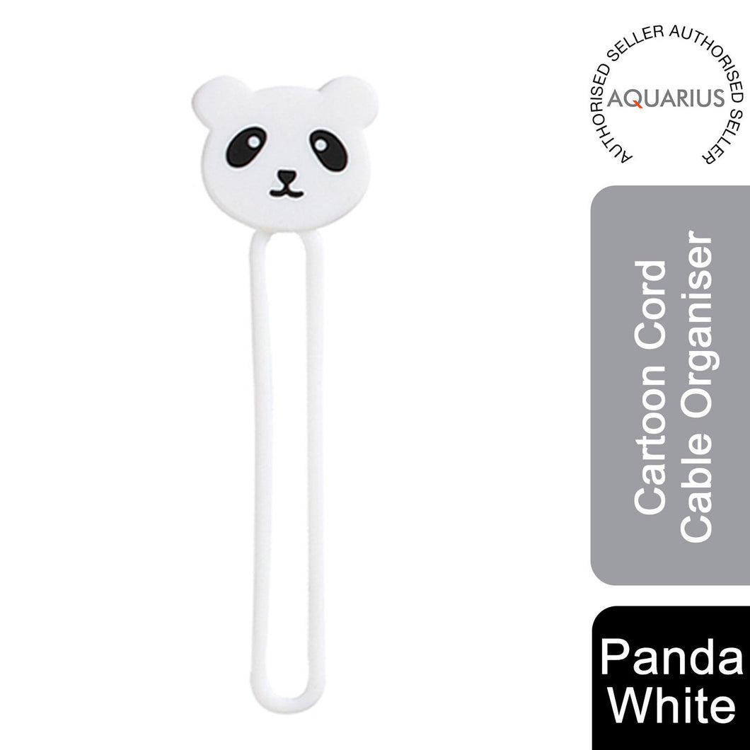 Aquarius Cartoon Cord Cable Organiser, Panda, White