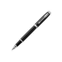 Load image into Gallery viewer, Parker IM Fountain Pen Black Lacquer Medium Nib Blue Ink Gift Box