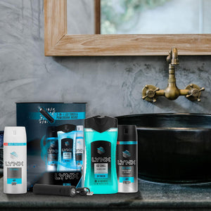 Lynx Ice Gift Set, Present For Brothers, Boys & Teens, With USB Powerbank Torch