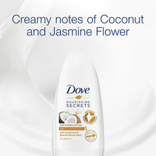 Load image into Gallery viewer, 12pk of 50ml Dove Nourishing Secret Coconut &amp; Jasmine Flower Deodorant Roll-on