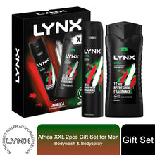 Load image into Gallery viewer, Lynx Africa XXL Duo Gift Set For Men Bodywash &amp; Bodyspray 2pcs Gifts For Him