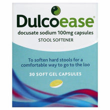 Load image into Gallery viewer, 2 Pack DulcoEase Stool Softener 100mg Constipation Relief Capsules, 30 Capsules