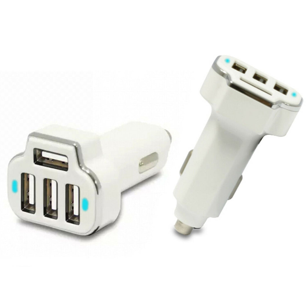 Aquarius PowerUp 4-Port USB Power Dash Car Charger White