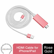 Load image into Gallery viewer, Aquarius Full HD Support HDMI Connector Cable for Phone/Pad Rose Gold