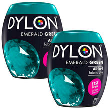 Load image into Gallery viewer, DYLON Washing Machine Fabric Dye Pod, Emerald Green, 2 Packs of 350g