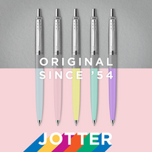 Load image into Gallery viewer, Parker Jotter Ballpoint Pen Pastel Collection Mint Purple Medium Nib Blue Ink 2x