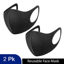 Load image into Gallery viewer, Unisex Face Mask Washable, Reusable, Breathable &amp; Ear Loops 3D Shape Mask, Black