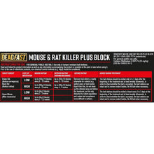 Load image into Gallery viewer, Deadfast Mouse and Rat Killer Plus All Weather Bait Blocks 15 Pack 300gr