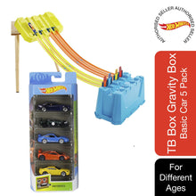 Load image into Gallery viewer, Hot Wheels PK5  Mini Toy Cars (Assorted) &amp; Track Builder Multi-Lane Speed Box