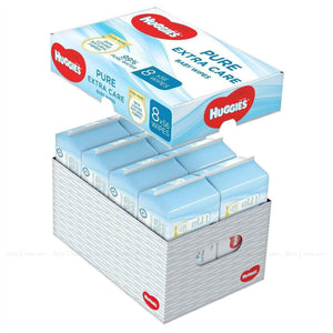 Huggies Pure Extra Care Fragrance-Free Baby Wipes with 99% Pure Water