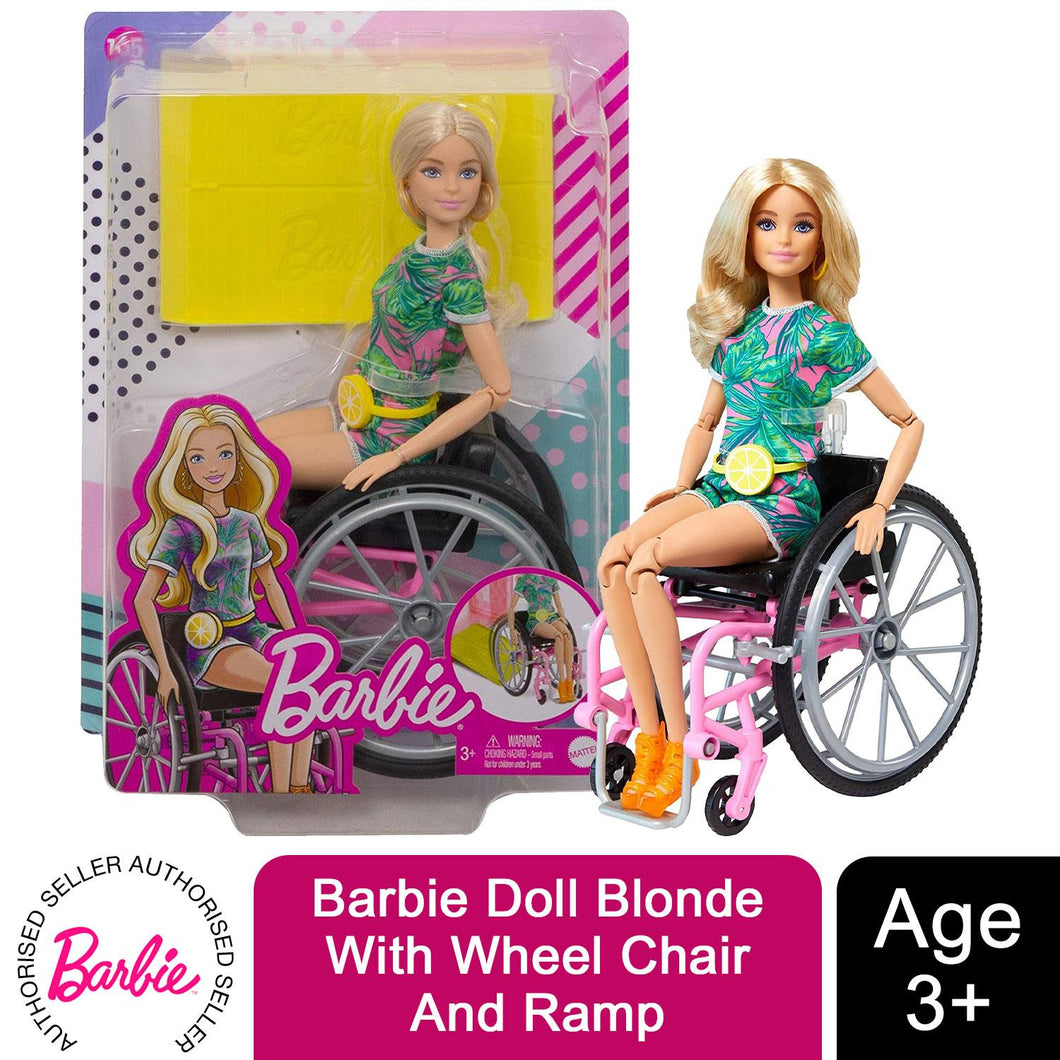 Barbie Doll #165 Blonde with Wheelchair and Ramp