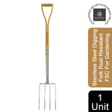 Load image into Gallery viewer, Kent &amp; Stowe Stainless Steel Digging Fork Rust Resistant FSC For Gardening