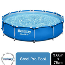 Load image into Gallery viewer, Bestway Steel Pro 12&#39; x 30&quot;/3.66m x 76cm Frame Swimming pool