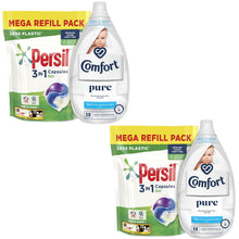 Load image into Gallery viewer, Laundry Bundle 2x50W Persil Bio Capsules &amp; 2x58W Comfort Fabric Conditioner