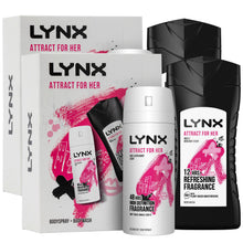 Load image into Gallery viewer, Lynx Attract for Her Duo Gift Set For Her, Body Spray 150ml &amp; Bodywash 225ml