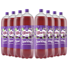 Load image into Gallery viewer, 8pk of 2Litre Ribena Blackcurrant Rich in Vitamin C Sparkling Energy Drink