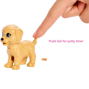 Barbie® Doggy Daycare Doll, Blonde, and Pets Playset with 4 Dogs