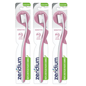 3pk of Zendium Gentle & Effective Clean Extra Soft Bristles Toothbrush