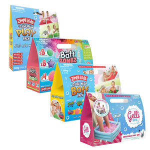 Gelli Spa Mega Play Pack Mega Baff Baff Bombz Sensory Messy Play Bundle For Kids