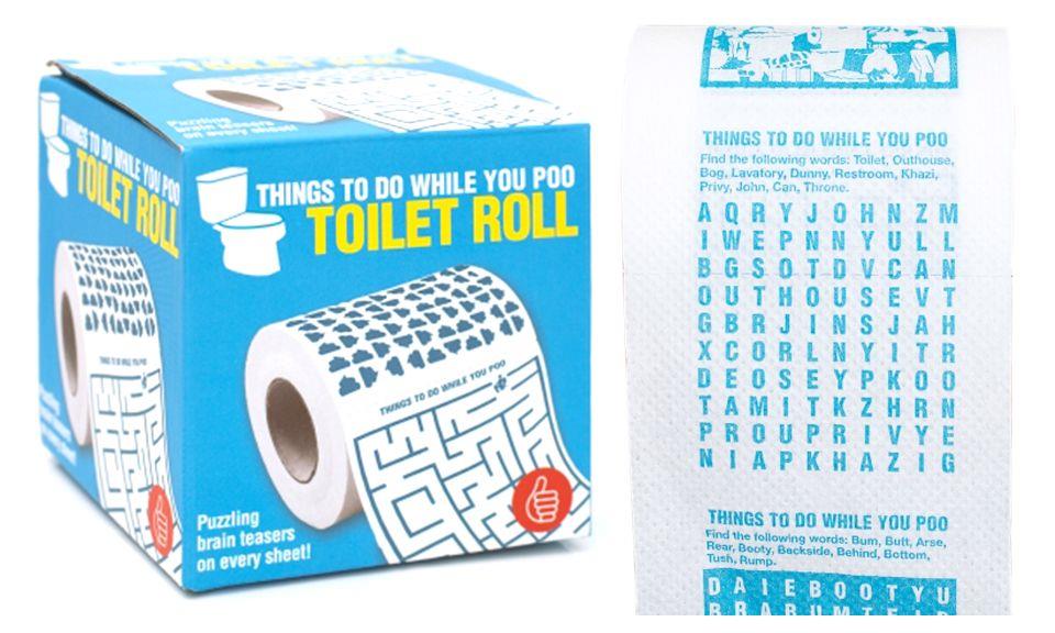 Things To Do While You Poo Brain Teaser Novelty Toilet Paper, One Roll