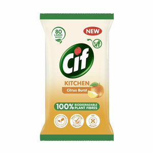 3pk Cif Power & Shine Biodegradable Wipes, 80 Sheets