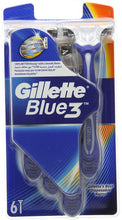 Load image into Gallery viewer, Gillette Blue 3 Disposable Razors - Pack of 6