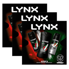 Load image into Gallery viewer, Lynx Africa Trio Gift Set For Men Bodyspray, Bodywash &amp; APA Deo Gift For Him