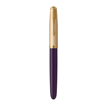 Load image into Gallery viewer, Parker 51 Fountain Pen Delux Black Fine 18k Gold Nib Black Ink in Gift Box