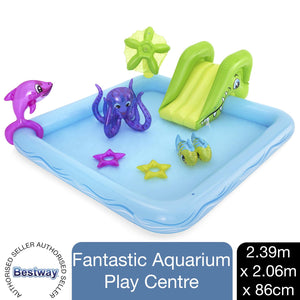 Bestway 239 x 206 x 86 cm Fantastic Aquarium Water Play Center for Kids, 1pk