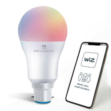 Load image into Gallery viewer, WiZ LED A60 Wi-fi &amp; Bluetooth Smart Bulb RGBW Colours B22 or E27 Bulb, 2 Pack