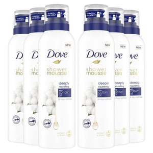 Dove Deeply Nourishing, Argan Oil Shower & Shave Mousse 200ml, 3pk or 6pk