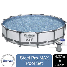 Load image into Gallery viewer, Bestway Steel Pro MAX 14&#39; x 33&quot;/4.27m x 84cm Swimming Pool Set