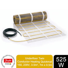 Load image into Gallery viewer, Veria Underfloor Twin Conductor Heating Quickmat 150, 525W, 230V, 3.5m², 7mx0.5m