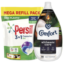 Load image into Gallery viewer, Laundry Bundle 1x50W Persil Bio Capsules &amp; 1x58W Comfort Fabric Conditioner