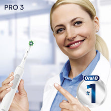 Load image into Gallery viewer, Oral-B Pro 3 3000 Cross Action White Rotating Motion Electric Toothbrush