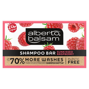 6x 75g Alberto Balsam Sunkissed Raspberry Shampoo Bar with Arganoil Plastic Free