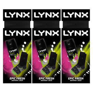 Lynx Epic Fresh Gift Set For Men Bodyspray & Pair of Socks Gift for Him