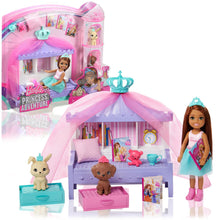 Load image into Gallery viewer, Barbie® Princess Adventure™ Chelsea™ Sumber Party Storytime Playset &amp; Doll