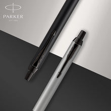 Load image into Gallery viewer, Parker IM BallPoint Pen Black Lacquer Medium Point Blue Ink Gift Box