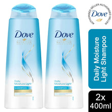 Load image into Gallery viewer, 2x 400ml Dove Nutritive Solutions Daily Moisture Light Shampoo for Fine Hair