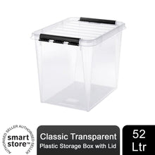 Load image into Gallery viewer, Smartstore 50 Classic Transparent Plastick Storage Box with Lid, 52 litre