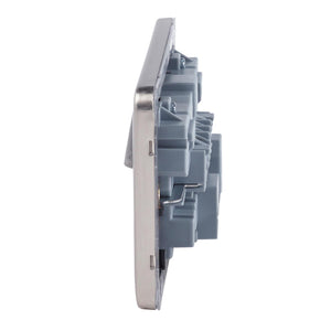 Schneider Electric Lisse Screwless Deco 13A Double Switched Socket + 2 USB Ports