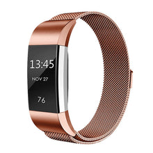 Load image into Gallery viewer, Aquarius Milanese Replacement Strap Band Compatible w/ Fitbit Charge2, Rose Gold